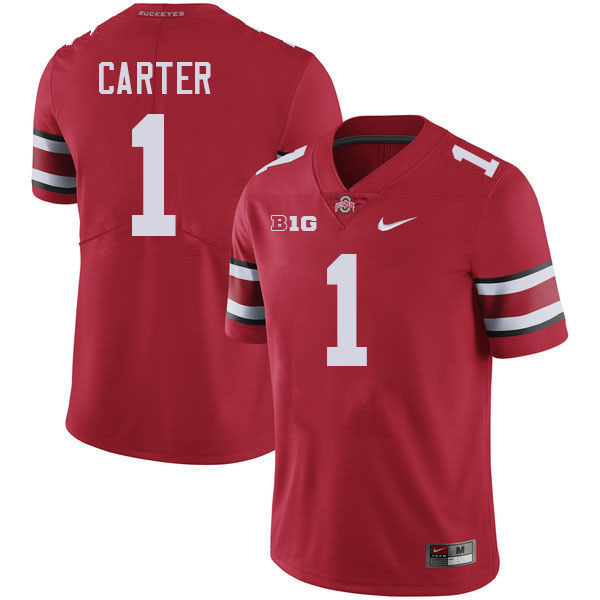 Jarquez Carter Ohio State Buckeyes Jersey College Football Uniforms-Red